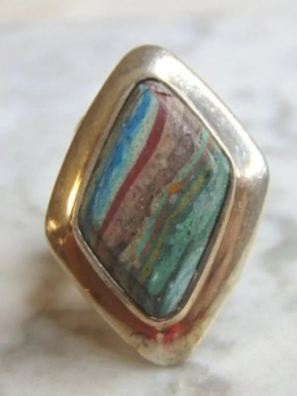 Womens Vintage Estate Sterling Silver Southwestern Jay King Ring 12.7g E646
